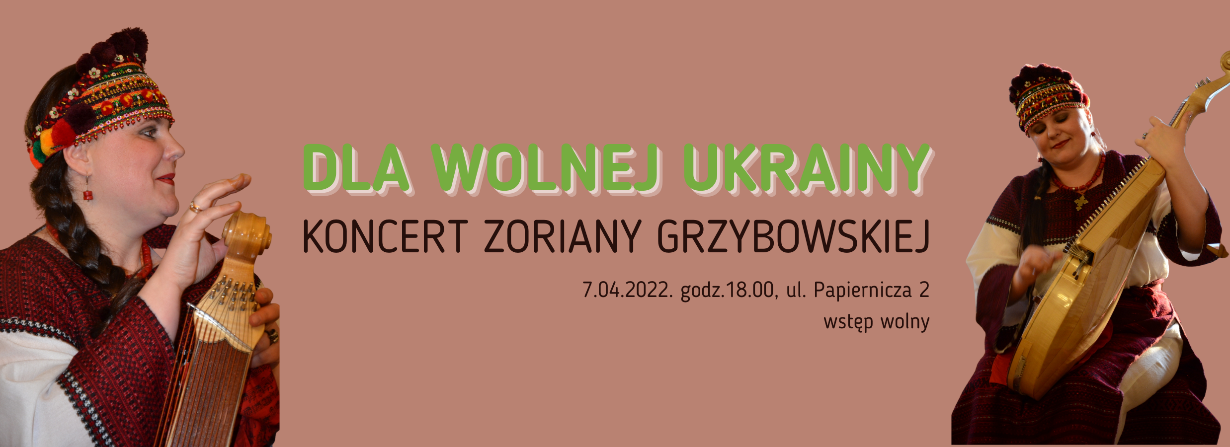 Dla Wolnej Ukrainy – koncert Zoriany Grzybowskiej