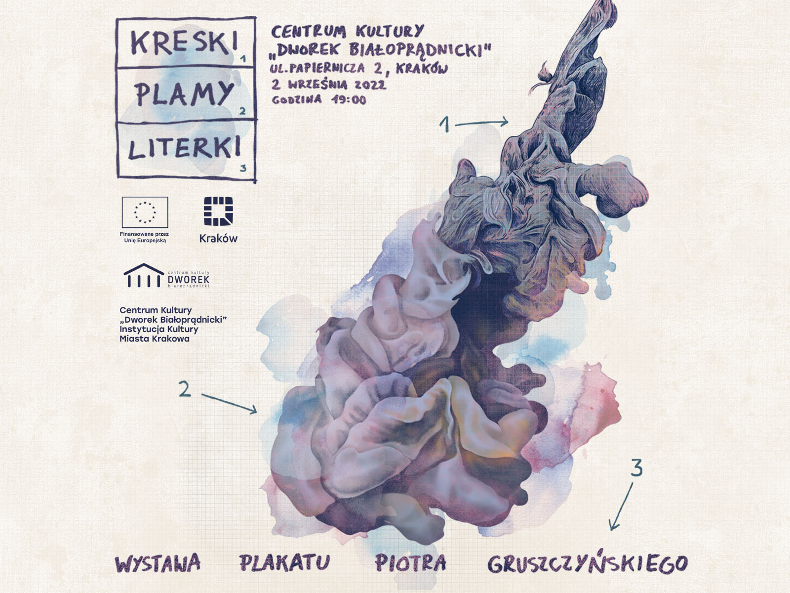 Kreski, plamy i literki | Wystawa plakatu Piotra Gruszczyńskiego