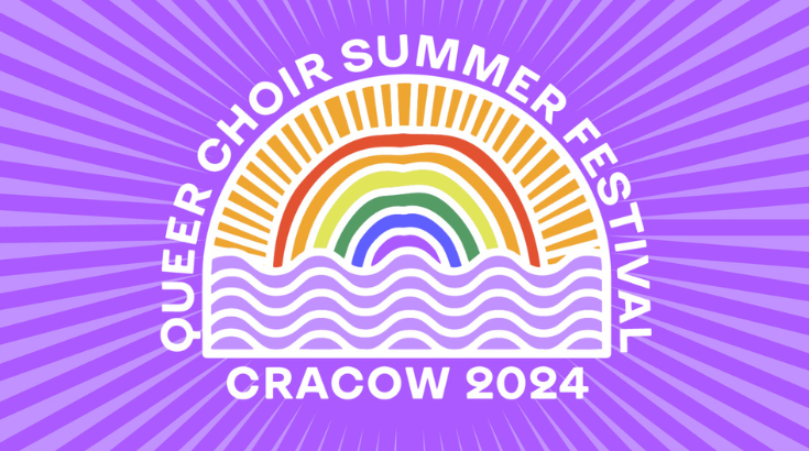 Grafika przedstawia logo Queer Choir Summer Festival