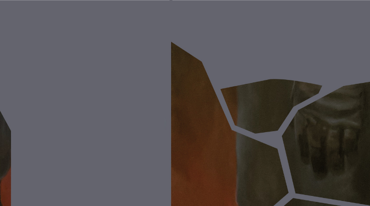 Na szarym tle elementy graficzne przypominające kamienie